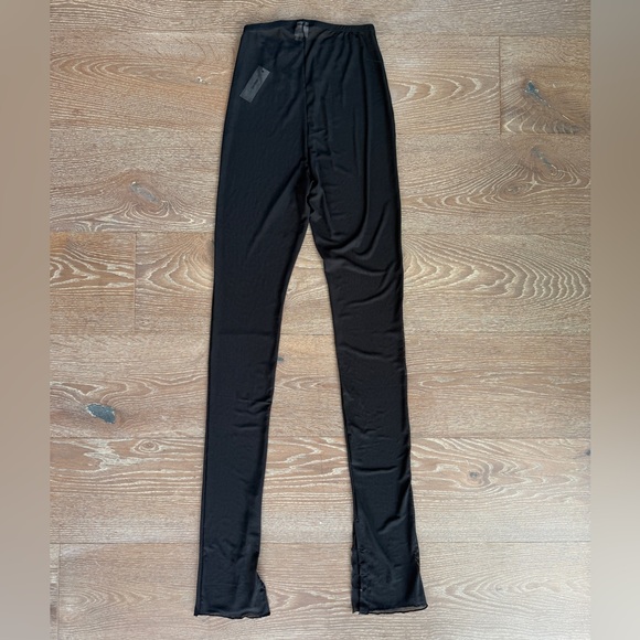 JOAH BROWN ‘Split Hem’ Leggings in Black Mesh - Picture 6 of 7
